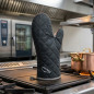 Guante de Cocina Lacor | Retardante a Llamas | Tela | Negro | 36 cm | Guante térmico profesional | Lacor