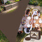 Polyester triangular sail awning 3 x 6, 3 x 6, 3 x 6 meters, sand 165 gr/m2 UV for garden