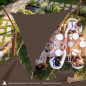 Auvent type Voile en polyester triangulaire 3,6 x 3,6 x 3,6 m, sable 165 gr/m2 UV pour jardin. Corde d'installation inclus