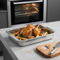 Bandeja Metálica Rustidera Lacor | Inoxidable | 35 x 26 x 5.5 cm | Rustidera resistente horno | Lacor