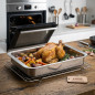 Lacor Metal Roasting Tray | Stainless Steel | 35 x 26 x 5.5 cm | Oven Safe Roasting Tray | Lacor