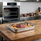 Bandeja Metálica Rustidera Lacor | Inoxidable | 30 x 21 x 5.5 cm | Bandeja para horno profesional | Lacor
