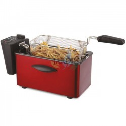 Red design electric fryer 2000W 3.5 liters