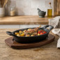 Casserole / Poèle Ovale sans Fond Magma, Fonte, Ø 21,7 x 15 cm - 700 ml, Lacor 