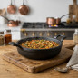 Caçarola redonda Magma sem fundo | Ferro fundido | Preto | 720 ml | Ø 18,5 cm | Caçarola própria para forno | Lacor