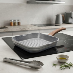 LACOR Grill Stilo Alu-Grillpfanne, grau, 24 x 24 cm – 4,8 cm