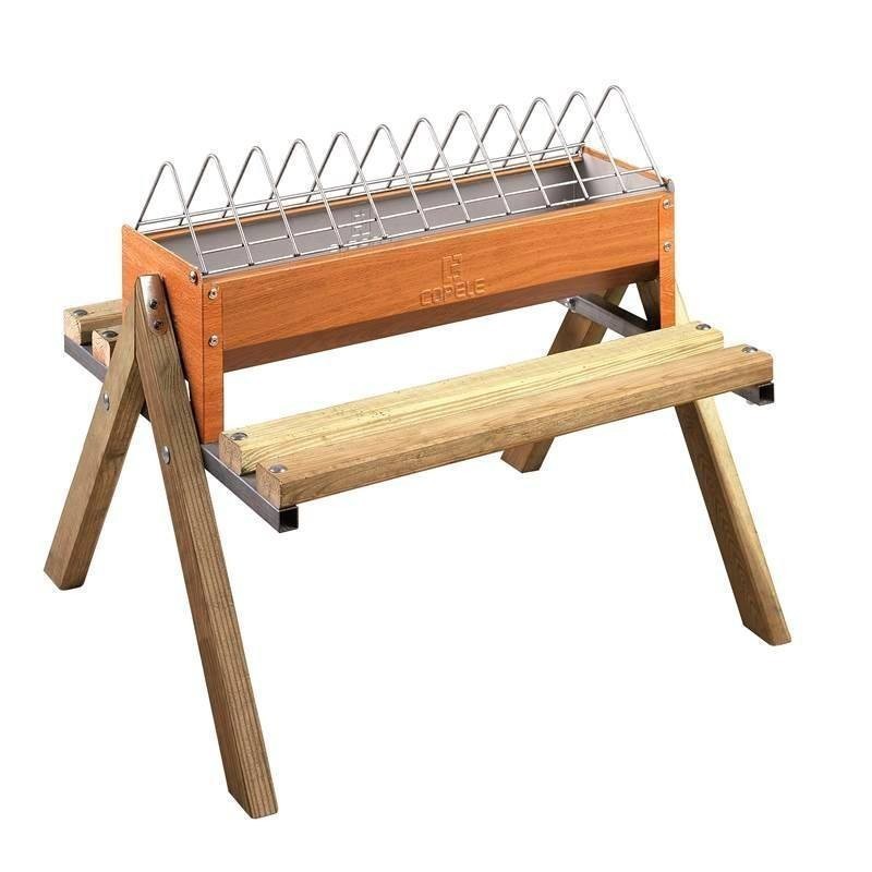 Alimentador de frango caipira de 60 cm com pernas