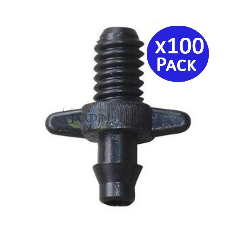 100 x Jonction pour conducteurs d'irrigation 4 mm