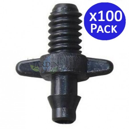 100 x Jonction pour conducteurs d'irrigation 4 mm