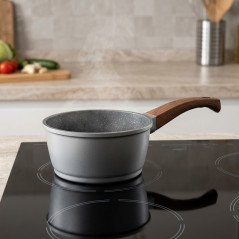 Panela reta de alumínio fundido Stilo | Cinza | 1,2 L | 16 cm x 7,5 cm | Panela antiaderente durável | Lacor