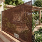 Rede de sombreamento 1x5 m | Tela de privacidade para terraços ou jardins | Rede de sombreamento marrom 160 g/m² | 100% de sombr