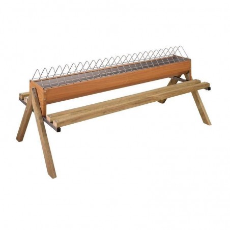 Hühnerfuttertrog für Freilandhühner 120 cm mit Beinen