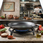 Poêle à paella en acier au carbone Lacor, antiadhésive [45 cm - 12 portions], revêtement écologique
