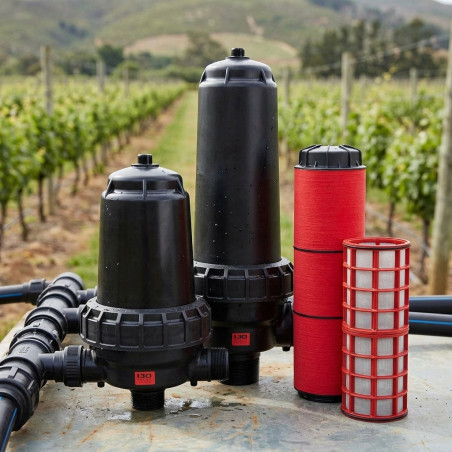 Filtre agricole à maille 2'' long, haut débit 30 m3/h, utilisé dans les installations d'arrosage agricole