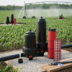 Filtre agricole à anneaux 3'' long, haut débit 50 m3/h, utilisé dans les installations d'arrosage agricole