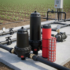 Filtro de anel de 2" para tubo de 63 mm | Filtro de irrigação | Filtração de 30 m3/h | Sistema de filtragem agrícola
