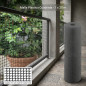 Square plastic mesh for terraces, balconies or fences 1x1 cm, Grey, 1 x 25 m