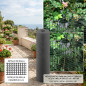 Maille plastique carré 0,5 x 0,5 cm, gris 1 x 25 m, clôture artificiel pour terrasses, balcons ou jardins