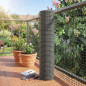  Square plastic mesh for terraces, balconies or fences 0.5x0.5 cm, Grey, 1 x 25 m