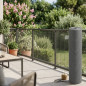 Maille plastique carré 0,5 x 0.5 cm, gris 1 x 5 m, clôture artificiel pour terrasses, balcons ou jardins