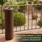 Maille plastique carré 1x1 cm, marron 1 x 25 m, clôture artificiel pour terrasses, balcons ou jardins