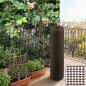  Square plastic mesh for terraces, balconies or fences 1x1 cm, Brown, 1 x 5 m