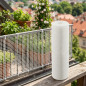 Maille plastique carré 1x1 cm, blanc 1 x 5 m, clôture artificiel pour terrasses, balcons ou jardins