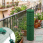 Maille plastique carré 2x2 cm, vert 1 x 25 m, clôture artificiel pour terrasses, balcons ou jardins