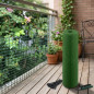 Rete quadra in plastica per terrazzi, balconi o recinzioni 1 x 5 m, quadretti 0,5x0,5 cm, verde	