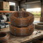 Tuberia riego por goteo 16 mm 200 metros marron sin goteros, tubo polietileno para riego por goteo