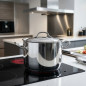 Panela Lacor Professional de Aço Inox com Tampa | Capacidade 10 L | 28 cm de Diâmetro | Panela de Aço Inox