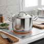 Marmite Lacor avec couvercle inox professionnel, Capacité 6,5 L, Ø 24 cm