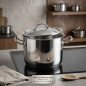 Olla Lacor con tapa profesional inoxidable | Capacidad 6,5 L | Ø 24 cm | Olla de acero inoxidable