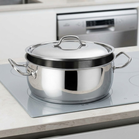 Cacerola Lacor con tapa profesional inoxidable | Capacidad 9 L | Ø 32 cm | Cacerola de acero inoxidable