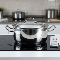 Faitout avec couvercle inox professionnel, Capacité 6,5 L, Ø 28 cm, Lacor