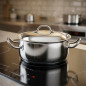 Cacerola Lacor con tapa profesional inoxidable | Capacidad 6,5 L | Ø 28 cm | Cacerola de acero inoxidable