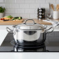 Pentola LACOR con coperchio professionale in acciaio inox, Capacità 3,5 L, Ø 24 cm