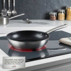 Sartén Lacor Foodie Ø28 x 6,5 cm | Acero inoxidable | Sartén de cocina | Utensilios de cocina
