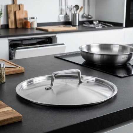 Tapa para sartenes y batería de cocina Lacor 28 cm | Acero inoxidable | Utensilios de cocina | Tapa de cocina