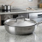 Tapa para sartenes y batería de cocina Lacor 28 cm | Acero inoxidable | Utensilios de cocina | Tapa de cocina