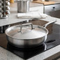 Coperchio per pentole e padelle LACOR in acciaio inox, 28 cm.
