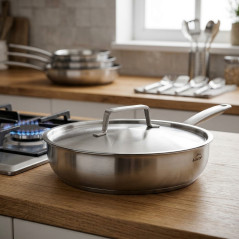 Tapa para sartenes y batería de cocina Lacor 26 cm | Acero inoxidable | Utensilios de cocina | Tapa de cocina