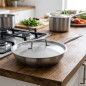 Tapa para sartenes y batería de cocina Lacor 26 cm | Acero inoxidable | Utensilios de cocina | Tapa de cocina
