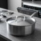 Coperchio per pentole e padelle LACOR in acciaio inox, 26 cm.