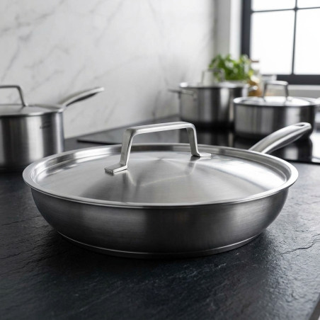  Lid for LACOR pans and cookware in stainless steel, 24 cm.