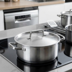 Tapa para sartenes y batería de cocina Lacor 18 cm | Acero inoxidable | Utensilios de cocina | Tapa de cocina