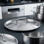  Lid for pans and LACOR cookware in stainless steel, 16 cm.