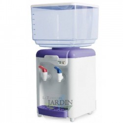 Distributeur d'eau avec Réservoir de 7 litres, Blanc et Violet, Fontaine à Eau et Boison, sans BPA, 47,5 x 25,5 x 35,8 cm