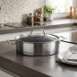 Padella antiaderente con coperchio in acciaio inox LACOR, capacità 4 litri, 28 cm