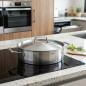 Caçarola antiaderente de aço inoxidável Lacor com tampa | Capacidade de 3 litros | 26 cm | Caçarolas de aço inoxidável | Utensíl